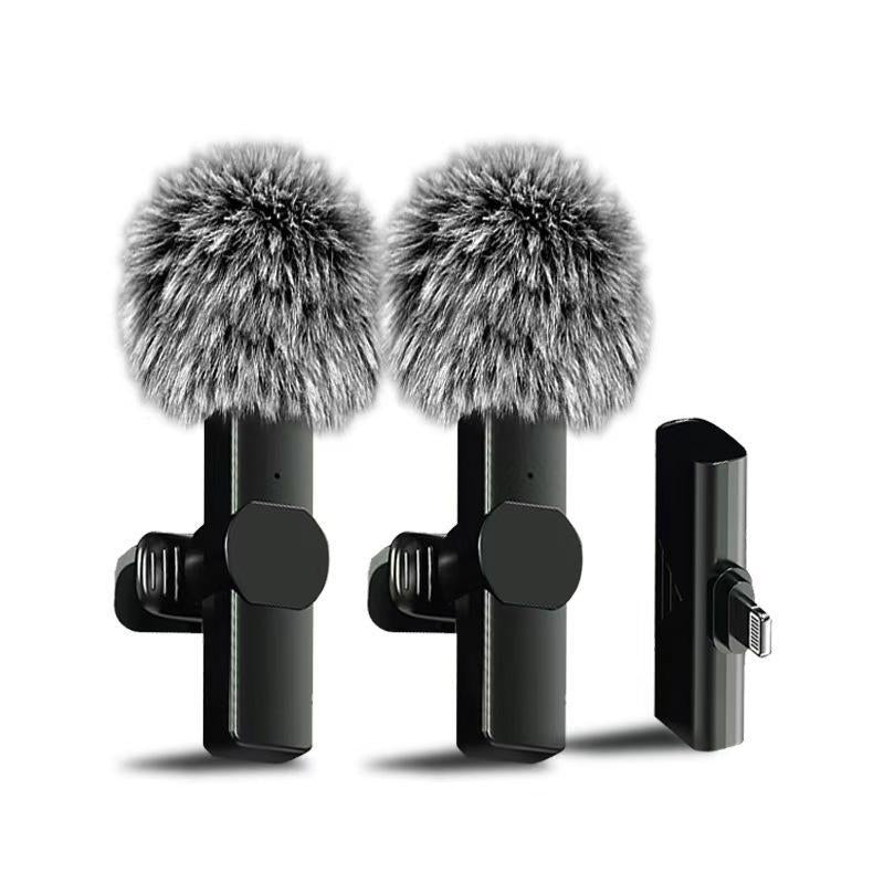 Wireless Lavalier Microphones for Iphone, Android, Ipad - Mini Wireless Clip-On Microphones Crystal Clear Sound Quality for Recording, Live Streaming,Vlog Audio Lightning Usb Port Smartphone Lapel Microphone